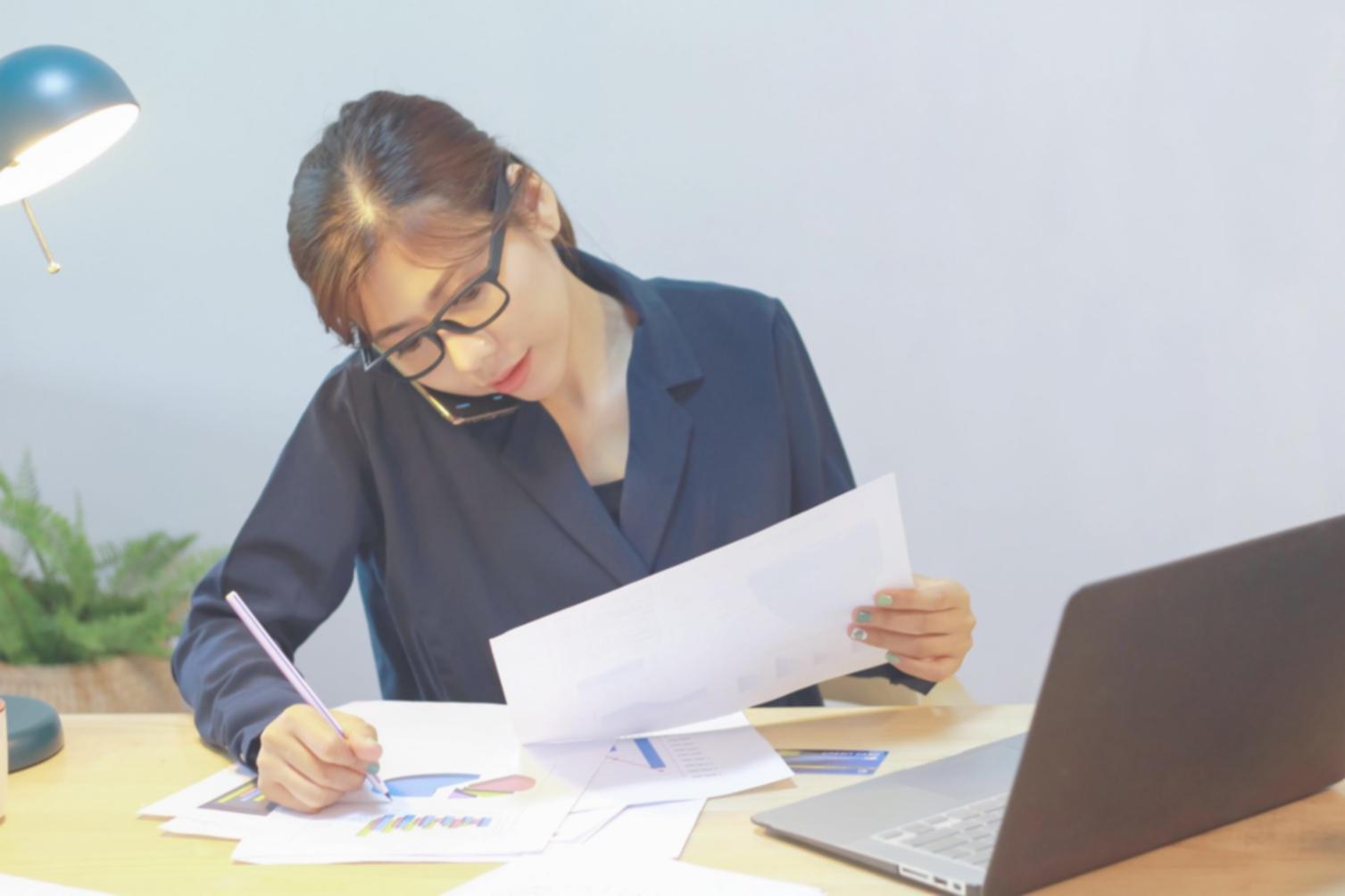 Advanced financial analysis tools and budget tracking systems in use